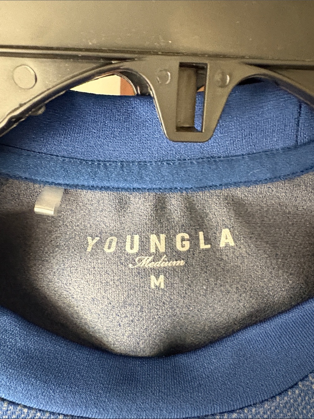 YoungLA men’s Long-Sleeve Athletic Tees in Red and Blue Sz M - Picture 7 of 7